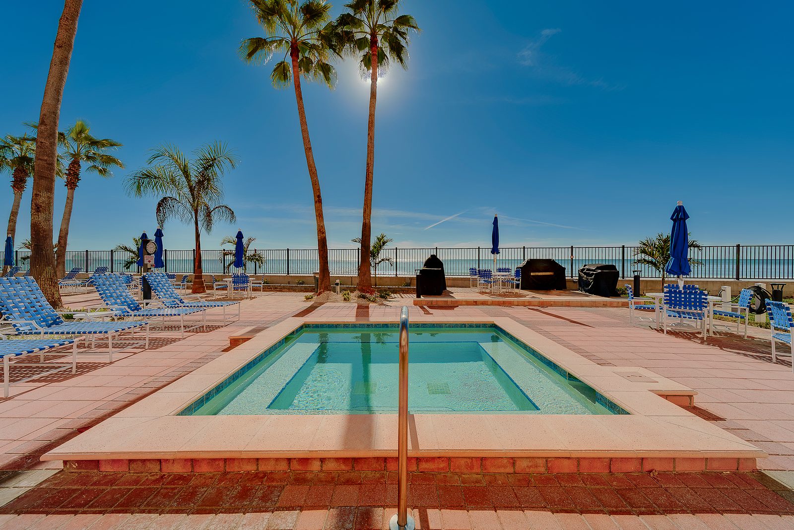 One of the Tides Beach Club heated pools